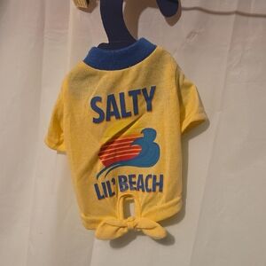 Yellow Salty Lil' Beach Dog Shirt